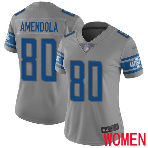 Detroit Lions Limited Steel Women Danny Amendola Jersey NFL Football #80 Rush Vapor Untouchable